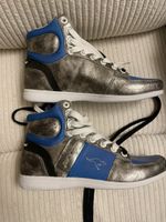 KangaROOS HIGHS NEU Gr.40 TOP ZUSTAND SILVER/BLAU SCHNÜRSCHU
