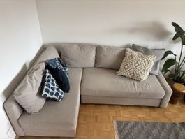 Ecksofa Bettfunktion beige guter Zustand 220x120cm
