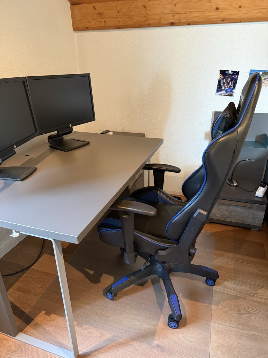 Artek Stühle: Gamingstuhl tectake blau schwarz – Gebraucht aus Fläsch von Lampert1