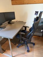 Gamingstuhl tectake blau schwarz