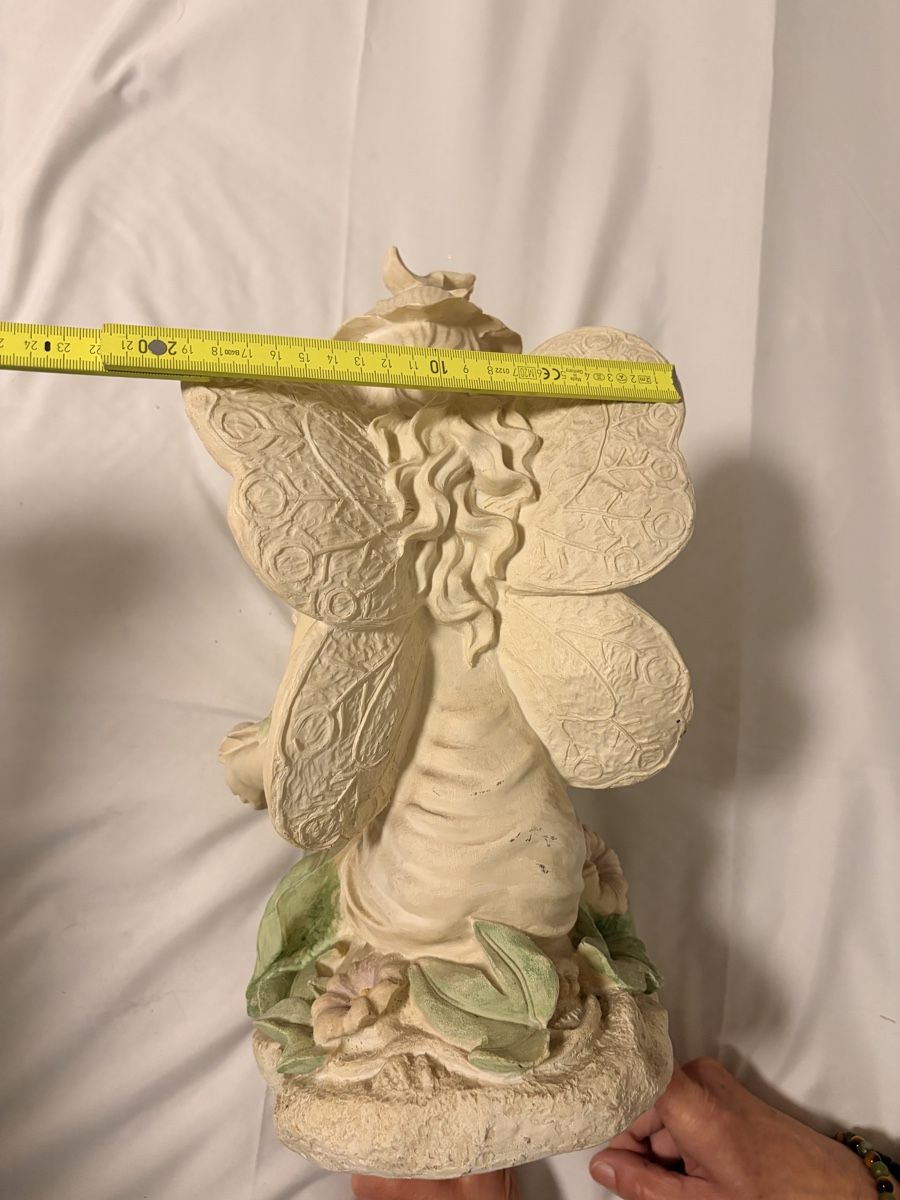 Statuette: Figur Fee mit Schale und Blumen Beige H ca 25cm – Nuovo (secondo la descrizione) da Basel venduto da MinaM2014 4