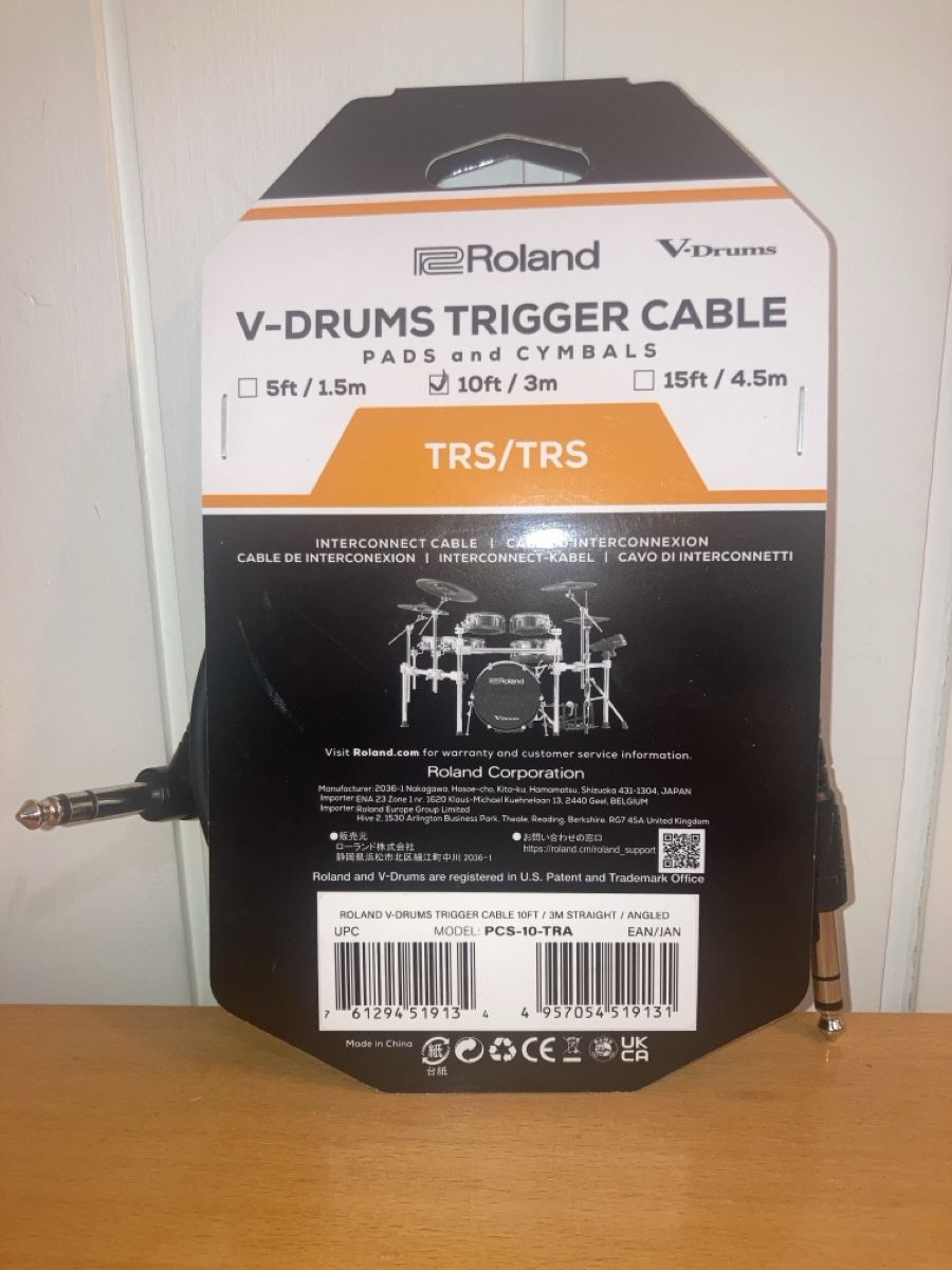 Roland Câbles: Kabel V-Drums Trigger Cable 3m – Neuf avec emballage d'origine à Biel/Bienne par besteleben 1