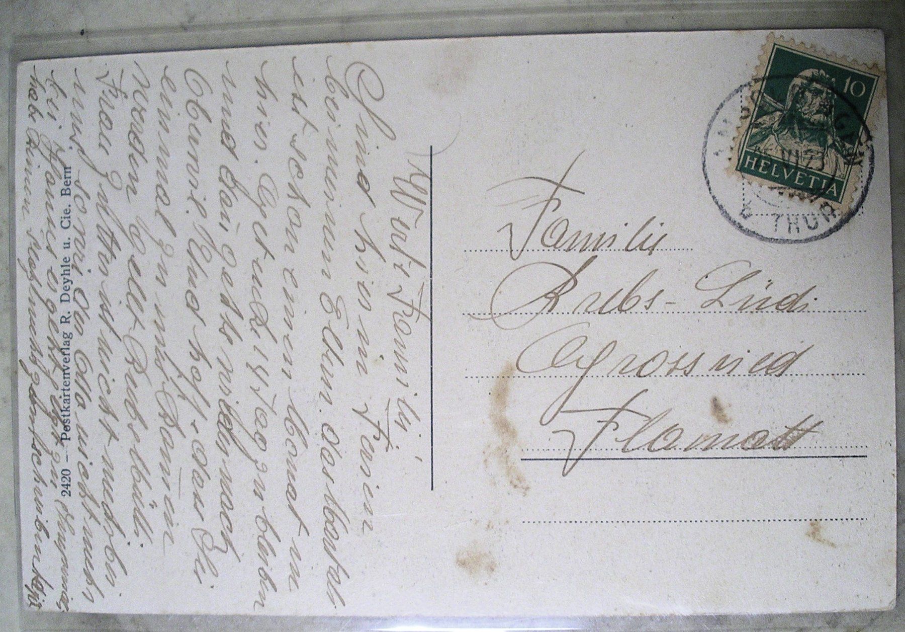Cartoline postali: s/wAK  AMSOLDINGEN, Restaurant KREUZ – Usato da Oberhofen am Thunersee venduto da luuping99 1