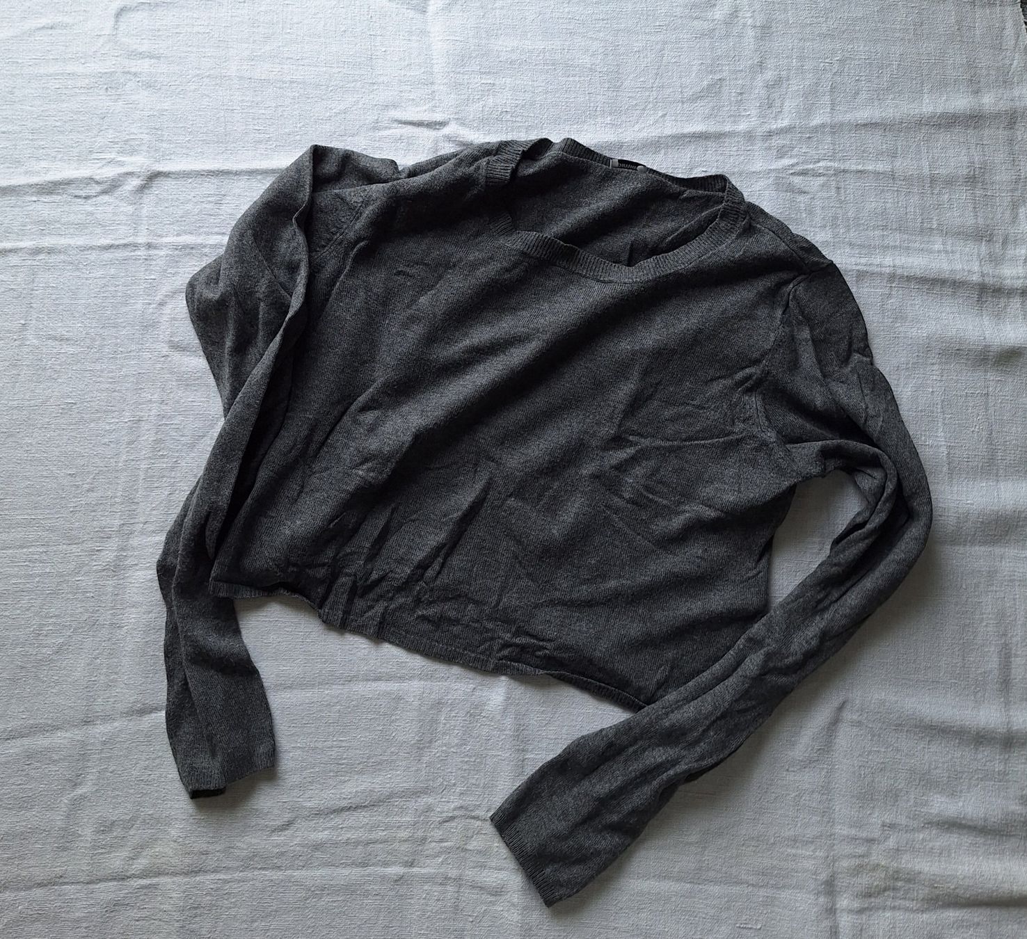 Pimkie Maglioni & Felpe: Dünner cropped Pulli grau – Usato da Seewen SZ venduto da herbstnebel