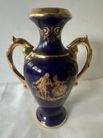 Elegante Limoges Vase, Porzellan d'Art, Golddekor, Top Zusta