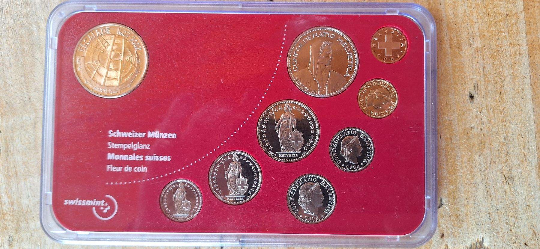 Tutti le monete: Set de pièces Suisse,Fleur de coin, 2002 – Nuovo e nell'imballaggio originale da Le Sentier venduto da Loorenz 1