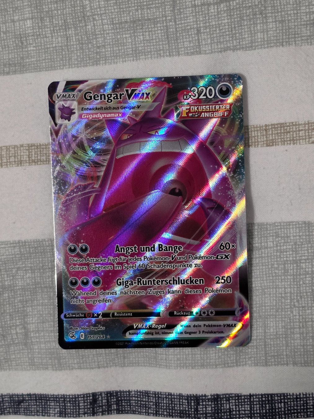 Pokémon Carte collezionabili: Gengar VMAX 157 – Usato da Binningen venduto da oscark77 1