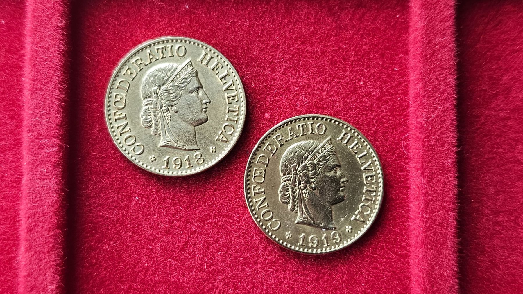Tutti le monete: 10 Rp. 1918 + 1919 Messing – Usato da Unterterzen venduto da Speedy076