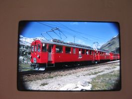 Dia: RhB Berninabahn Lagalp 1984