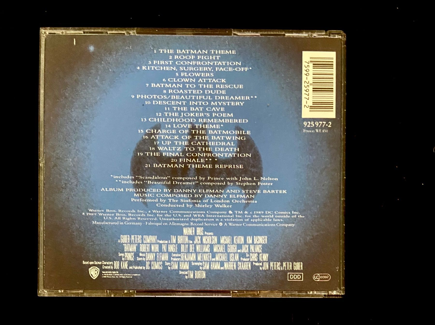 CD: Batman CD Soundtrack • Danny Elfman • 1989 – Usato da Luzern venduto da Lycka 1