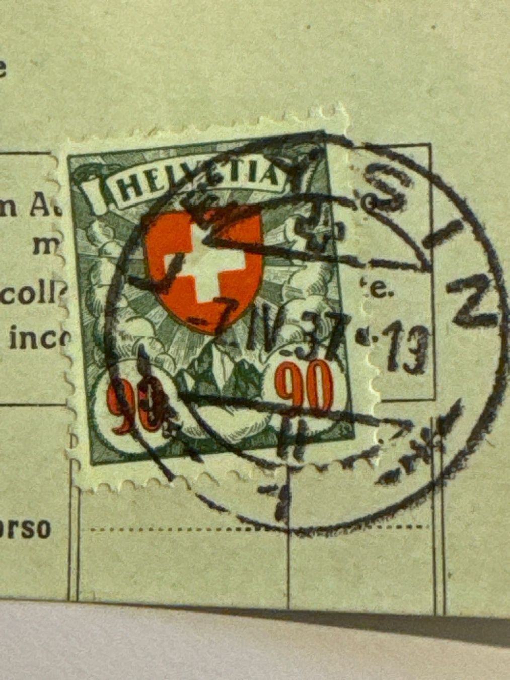 Tutti i francobolli: 1937 Altschweiz, gestempelt – Usato da Küssnacht am Rigi venduto da SUOMIMASTER 1