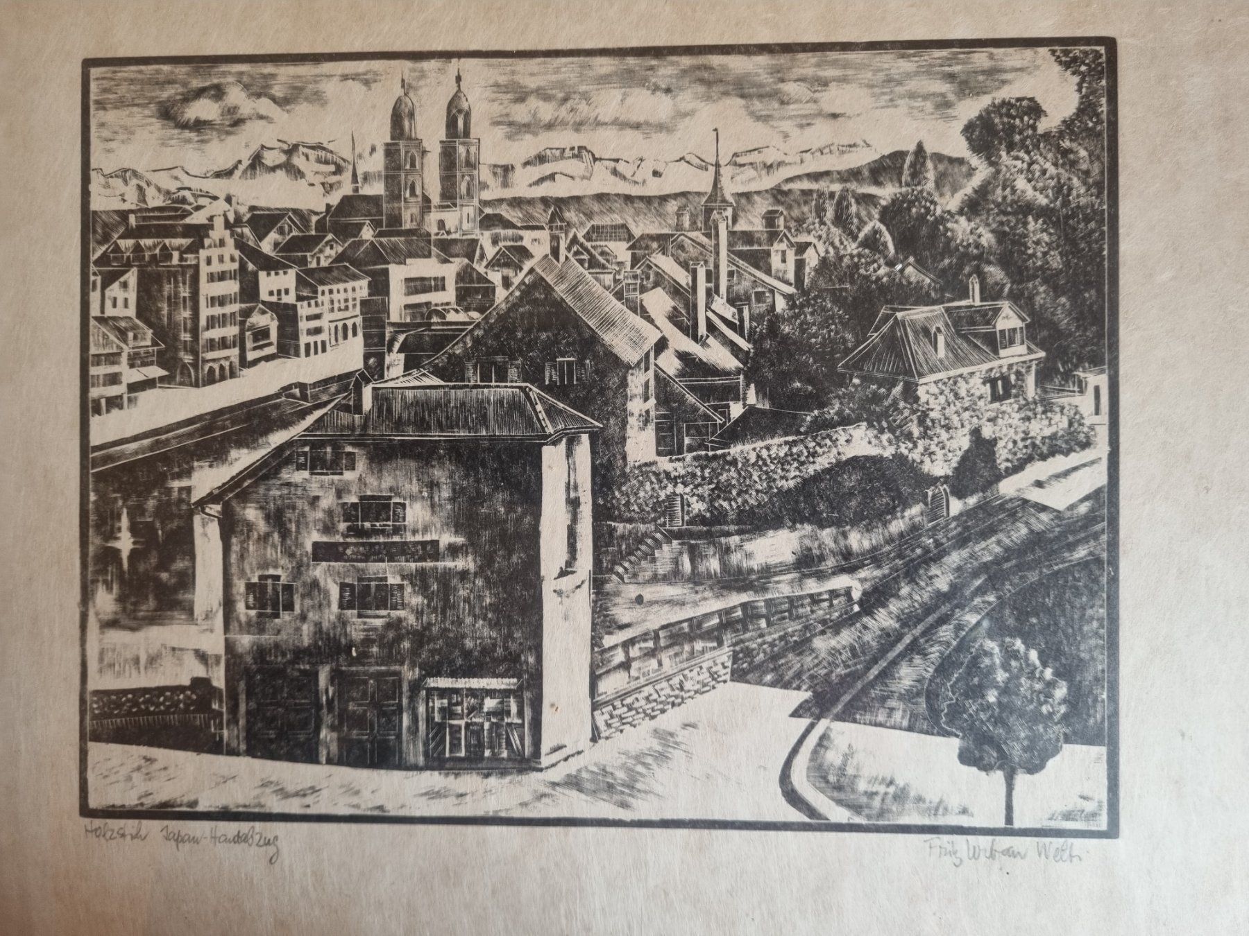 Xilografie: HOLZSTICH CH BILD/ZH STADT. – Usato da Dintikon venduto da bonita099 2