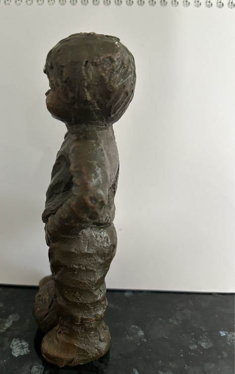 Geert Kunen Figur gebrannter Ton Bronze lassiert | Kaufen auf Ricardo