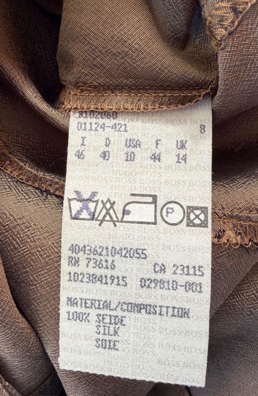 Hugo Boss Camicette: Hugo Boss Bluse Seide Gr.40 braun – Usato da Diepoldsau venduto da Soleil0425 3
