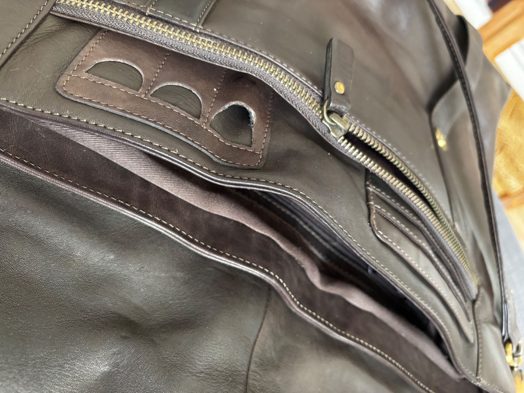 Valigie & Borse: Ledermappe / Business- Laptoptasche dunkelbraun – Usato da Tägerwilen venduto da Elle13 6