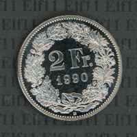 CHF___2.00 1990 stgl *nigelnagelneu! 2 Franken