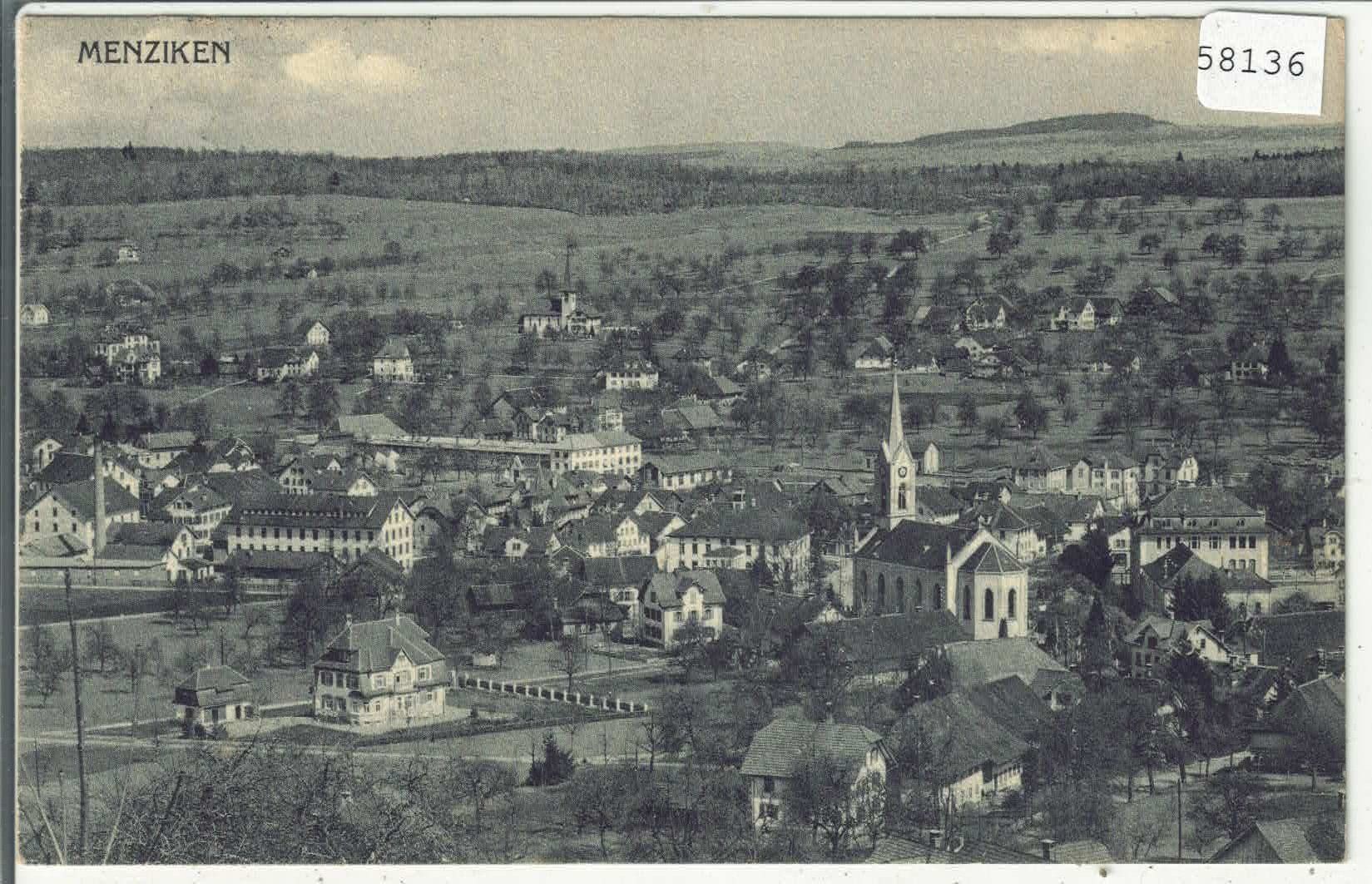 Cartoline postali: Menziken - Generalansicht – Usato da Ettingen venduto da Kartenplanet