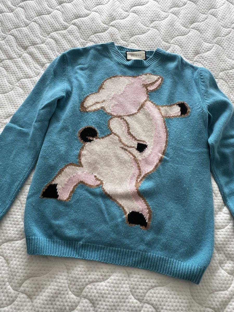 Gucci Maglioni & Felpe: Gucci Lamm-Pullover, Grösse M Türkis – Usato da Meilen venduto da Dievondort