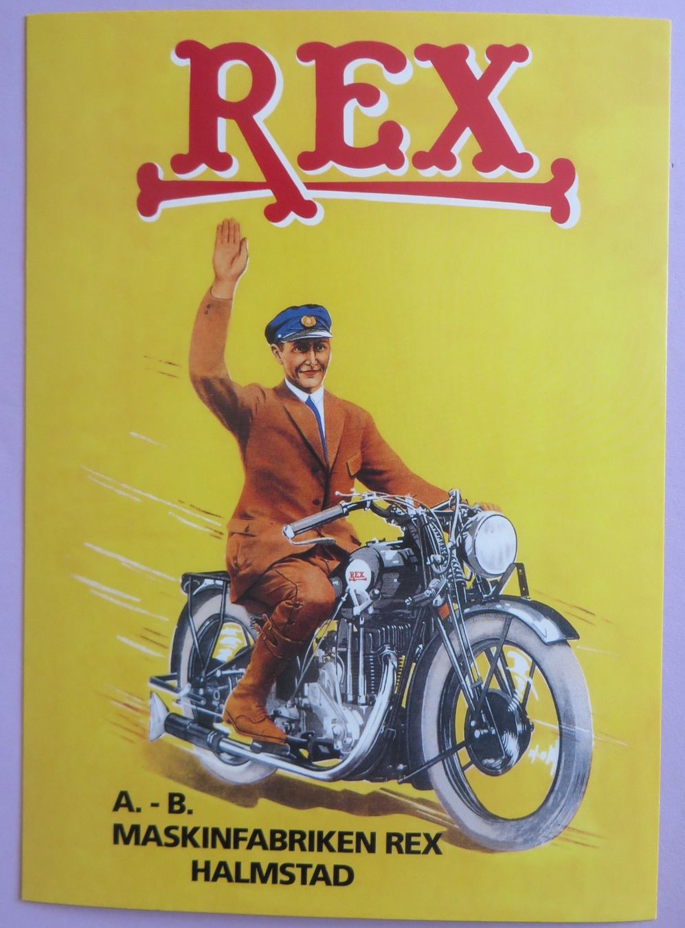 Cartoline postali: Grosse Postkarte REX Motorrad Werbung Oldtimer 21x15cm – Usato da Neuhausen am Rheinfall venduto da Arielle55