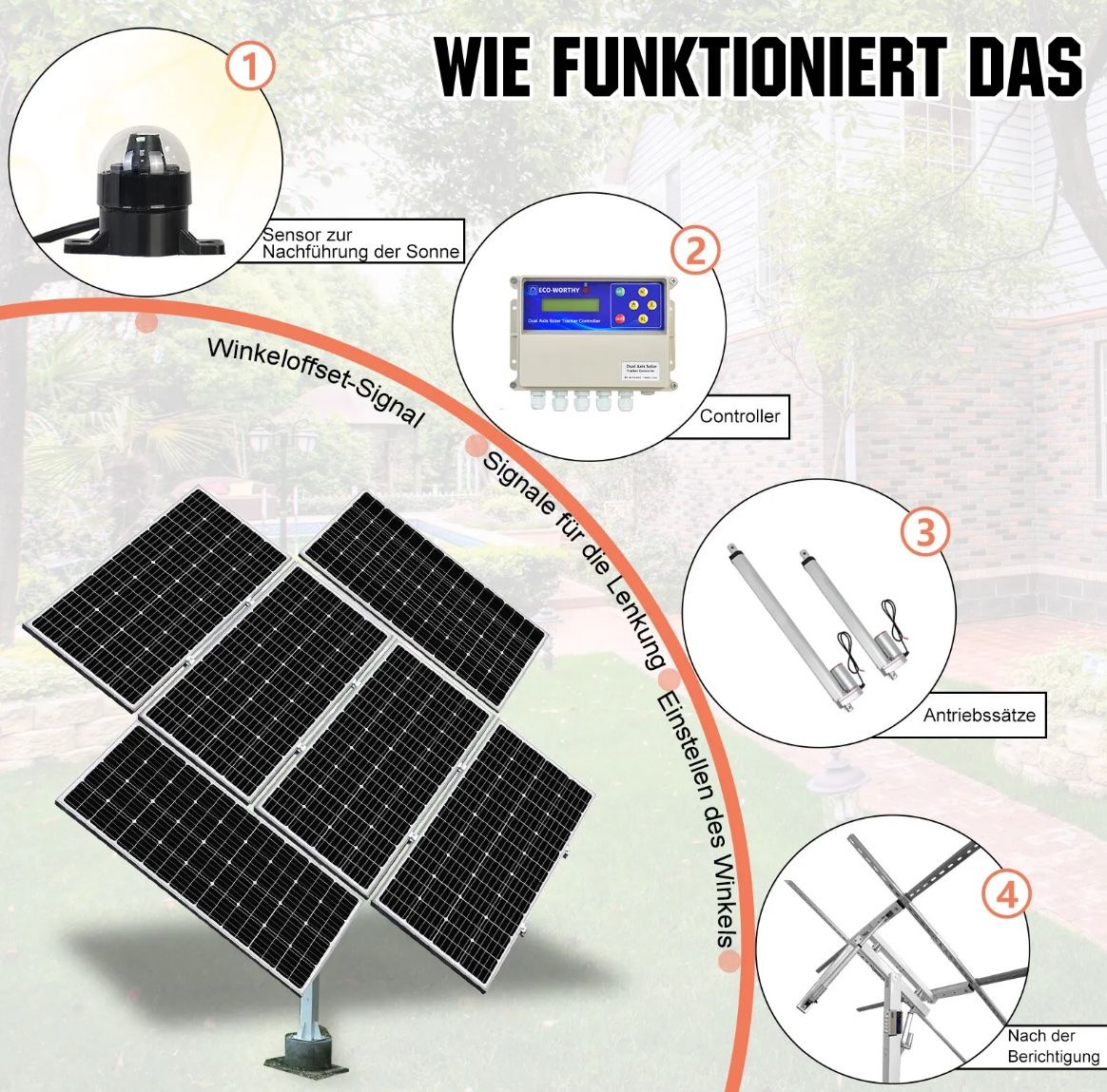 Dispositivi a energia solare: Solar Sone Tracking System – Nuovo e nell'imballaggio originale da Amriswil venduto da Jajaexpress 5