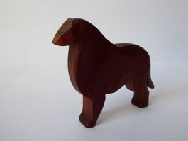 Schönes Holztier Windhund, 8,8cm