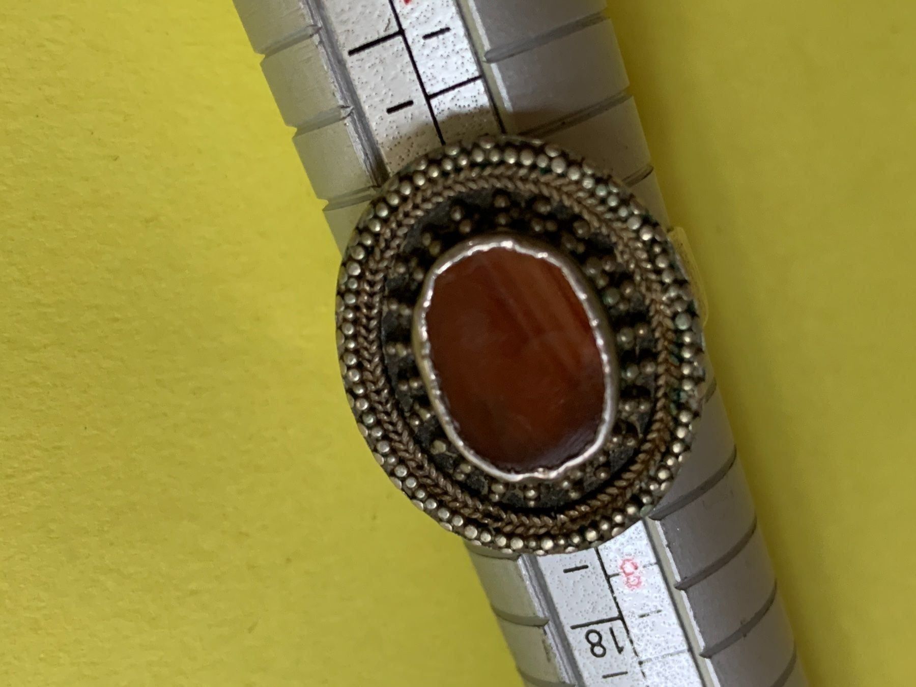 Ringe: Indischer JASPIS-silberring Gr.61/19mm – Gebraucht aus Dittingen von Bellevista 1