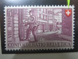 Abart Pro Patria B 42** rote Farbe leicht n. u. verschoben