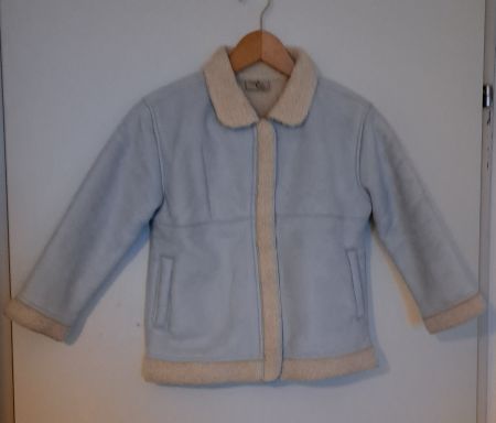 Veste imitation daim, taille 128