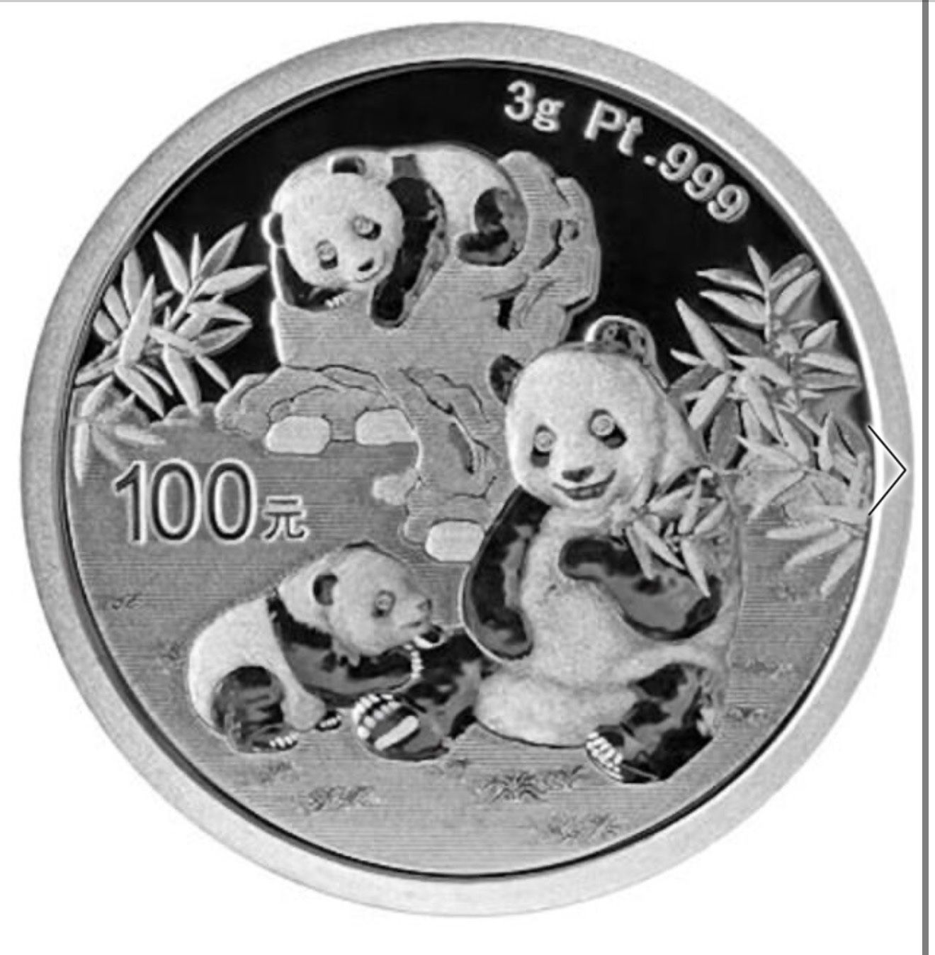 Alle Münzen: China Panda 3 Gramms Platin PP – Neu und originalverpackt aus Basel von Muchachoo