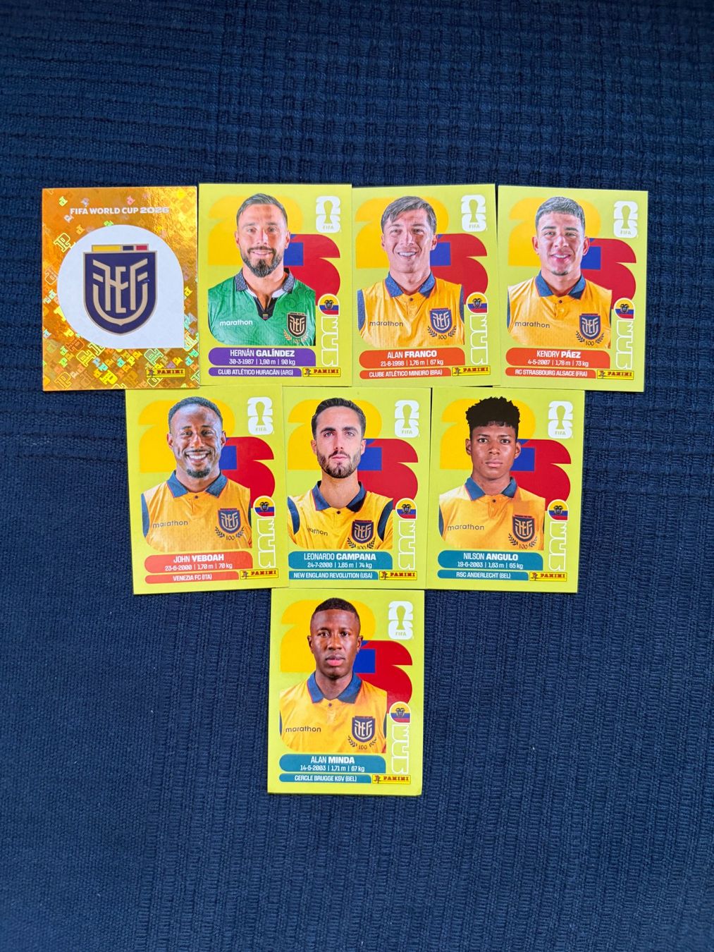 Panini Carte collezionabili: 8 Panini Sammelbilder von Ecuador – Usato da Thalwil venduto da kon_v82n