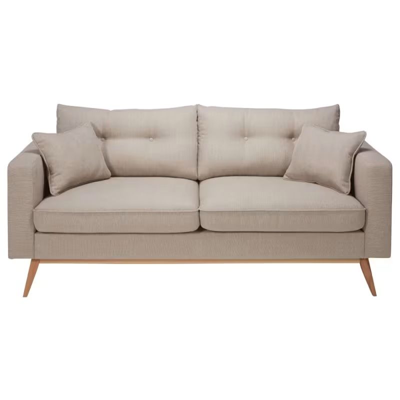 Maisons du monde Divani: Canapé 3 places beige Scandinave – Usato da Rolle venduto da Zoestarlight 3