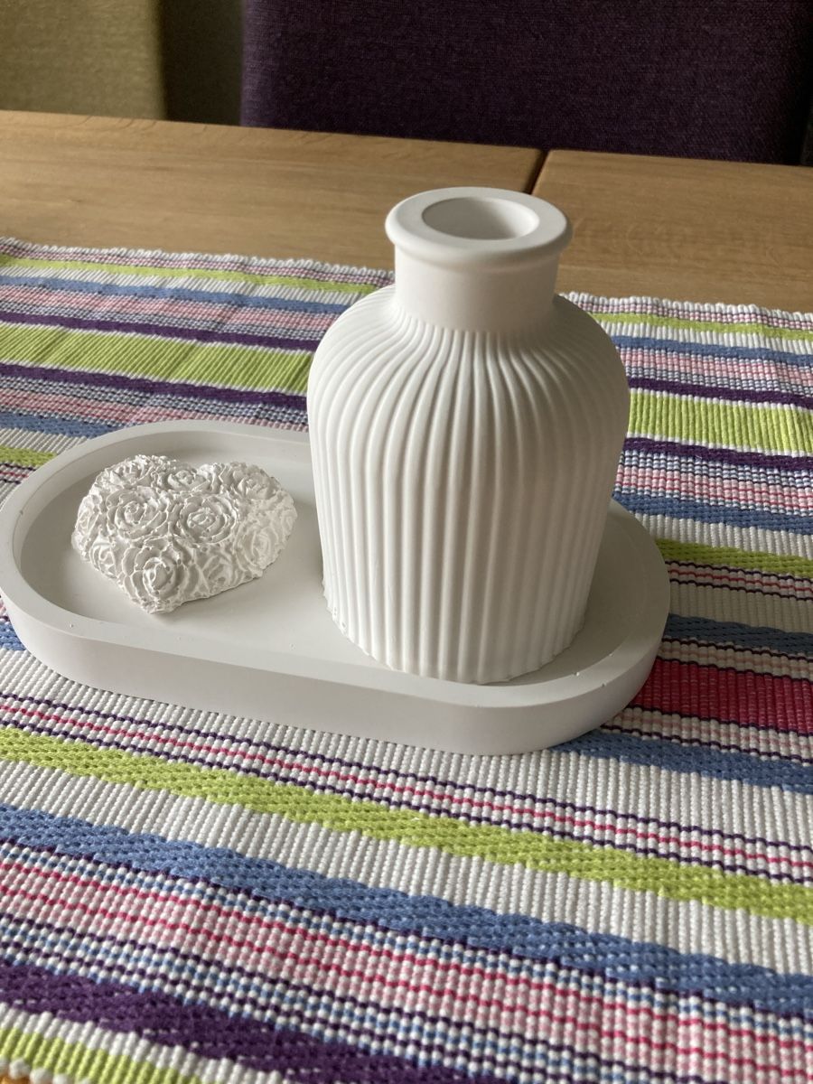 Tutte le decorazioni: Deko Set: Vase, Herz & Platte – Nuovo e nell'imballaggio originale da Uesslingen venduto da manu-ela41