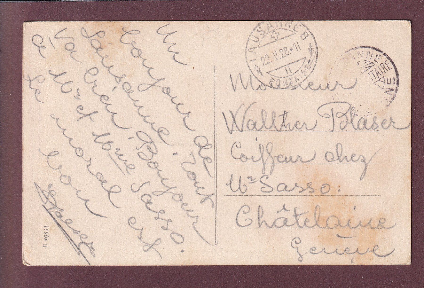 Cartoline postali: LAUSANNE - Caserne - Exercices - 1928 – Usato da Pully venduto da nicecards 1