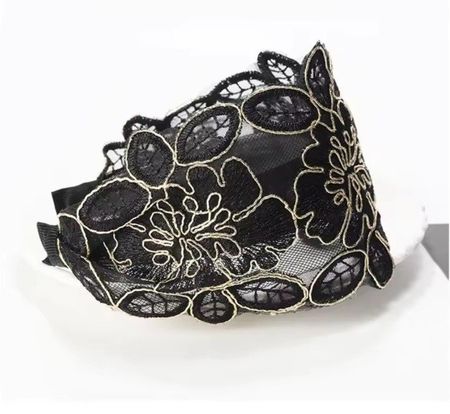 Élégant Bandeau Dentelle Noire - Look Chic !