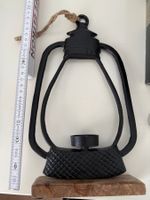 Neuware Teelichthalter Metall und Holz 29 cm hoch