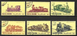 Ras-Al-Khaima Serie 554 - 559 Lokomotiven gestempelt 1971