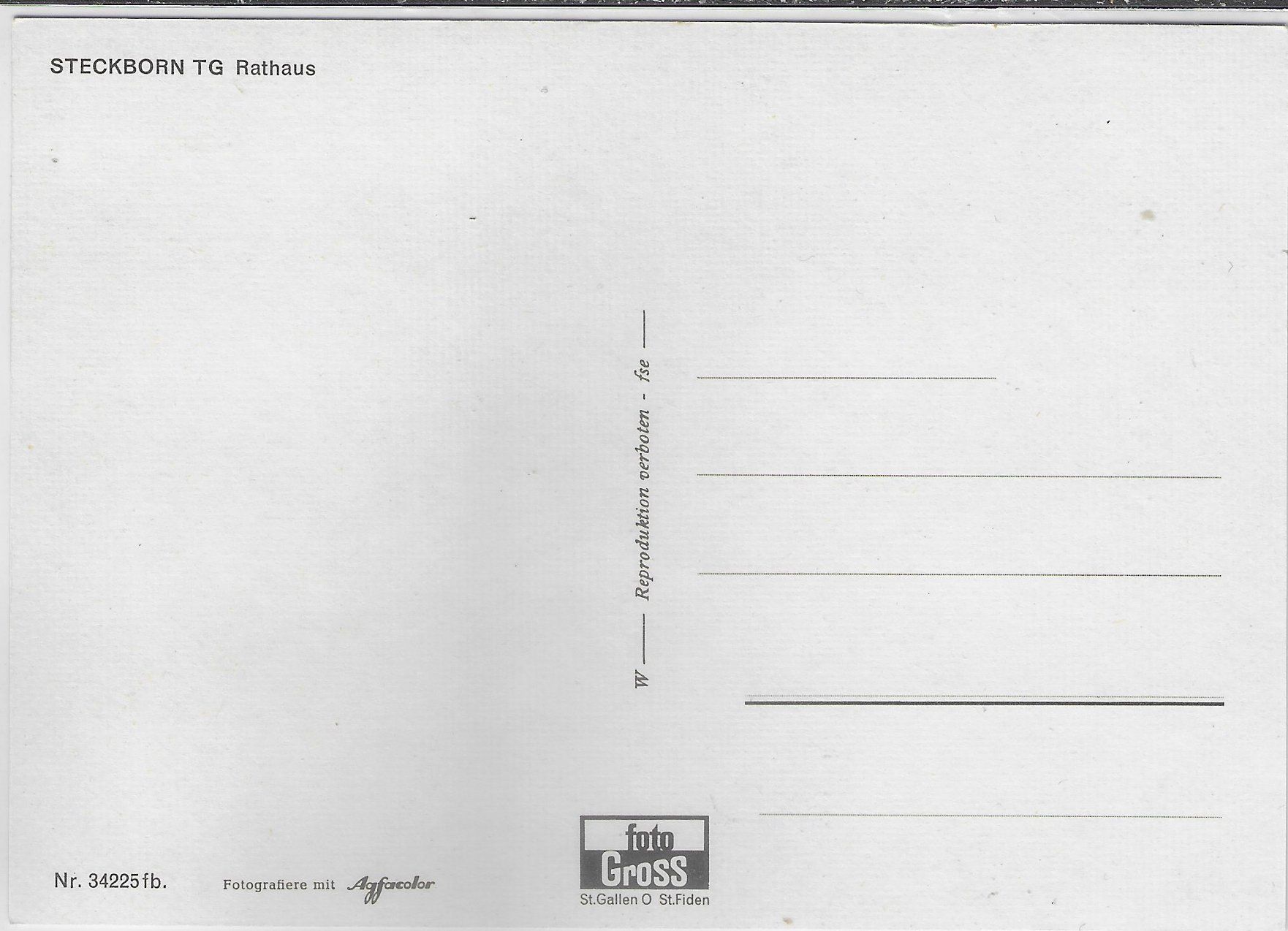 Cartoline postali: Steckborn TG - Rathaus – Usato da Ettingen venduto da Kartenplanet 1