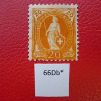 Stehende HELVETIA: Nr.66Db ungebraucht * Kat: 200.-