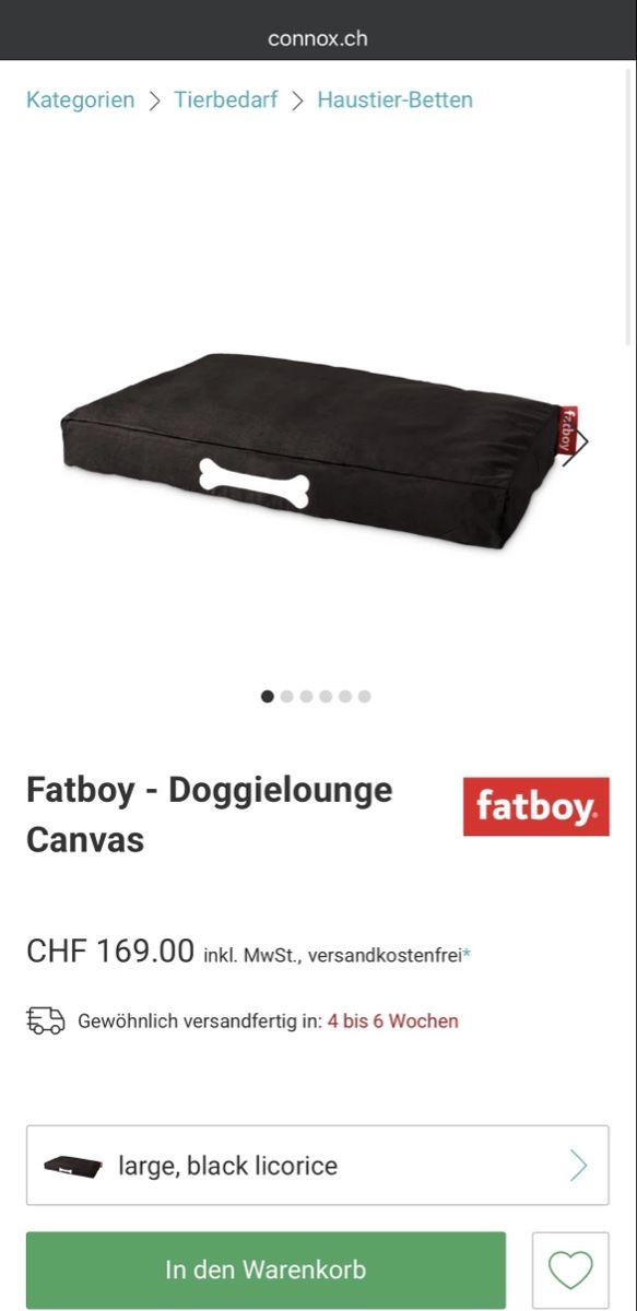 Cucce & Letti: Fatboy Doggie Lounge Hundebett – Nuovo (secondo la descrizione) da Tägerig venduto da acab25 1