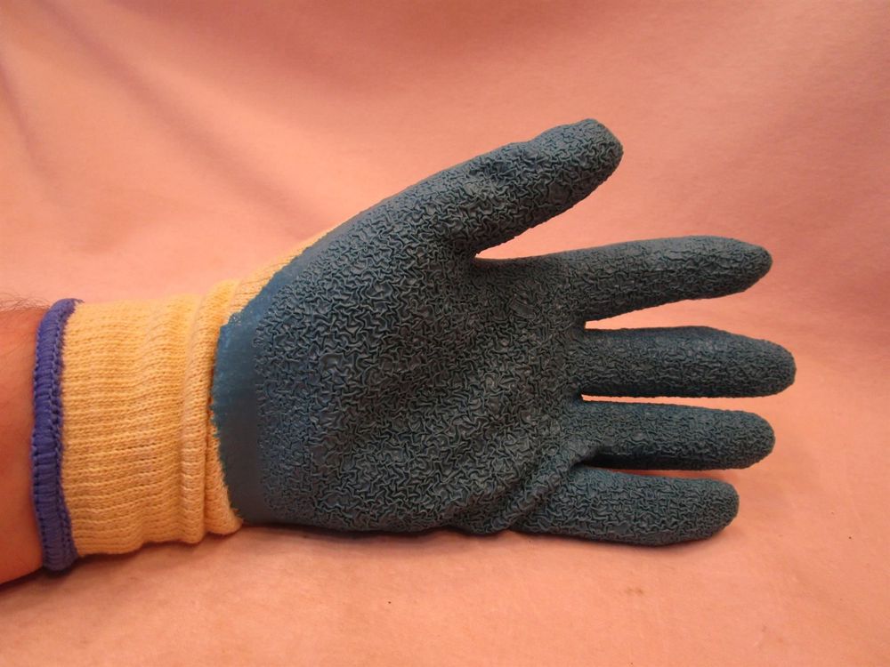 Guanti & manicotti: 12 Paar Arbeitshandschuhe, Textil gummiert, Grösse 10 / XL – Nuovo (secondo la descrizione) da Eschenbach SG venduto da brocarte 4