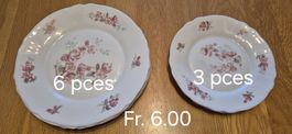 Lot de 9 assiettes