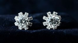 Moissanite Earrings. Ohrringe boucles Silver Silber Argent