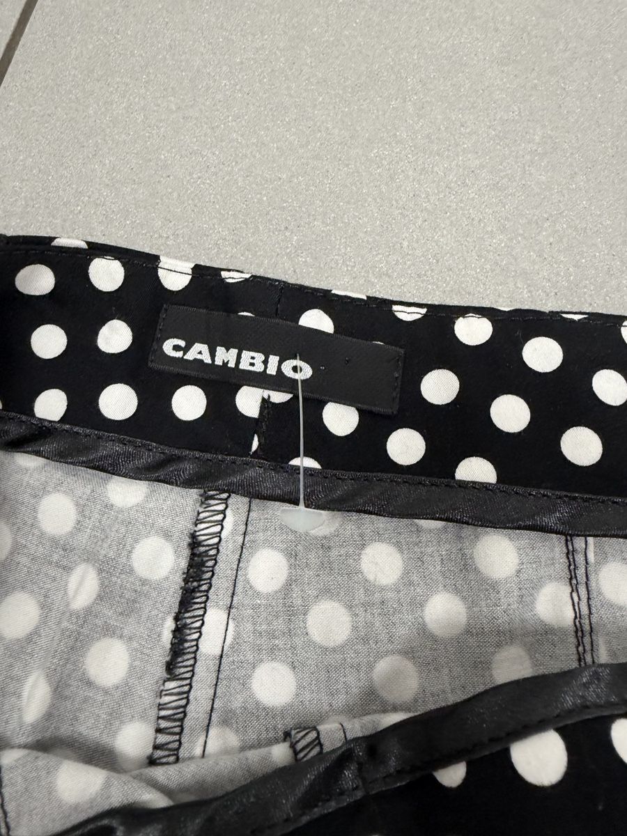 Cambio Pantaloni: Cambio Trousers - Black and White Polka Dot – Usato da Knonau venduto da Grapesvintage 3