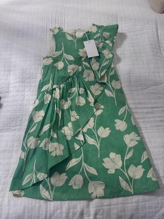 Zara Kleid Gr. 156cm 12-13 Jahre Grün Sommer Neu mit Etikett