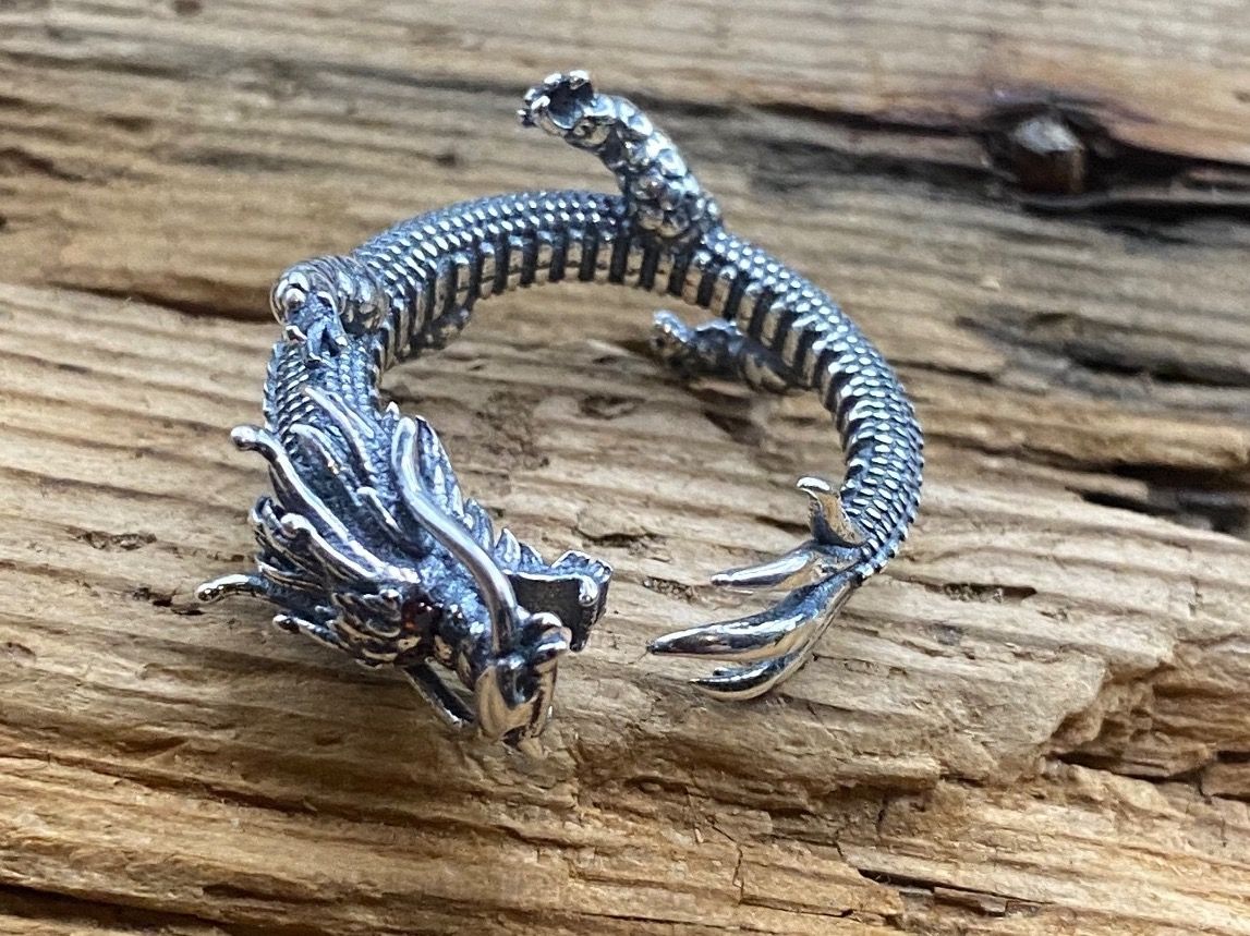 Ringe: Origineller Drachen Ring in Sterlingsilber, Gr.57 – Neu (gemäss Beschreibung) aus Luzern von S.Kern01 1