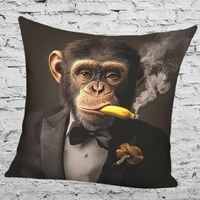 ✨🎩 Schimpanse im Smoking Kissenbezug 🐒✨