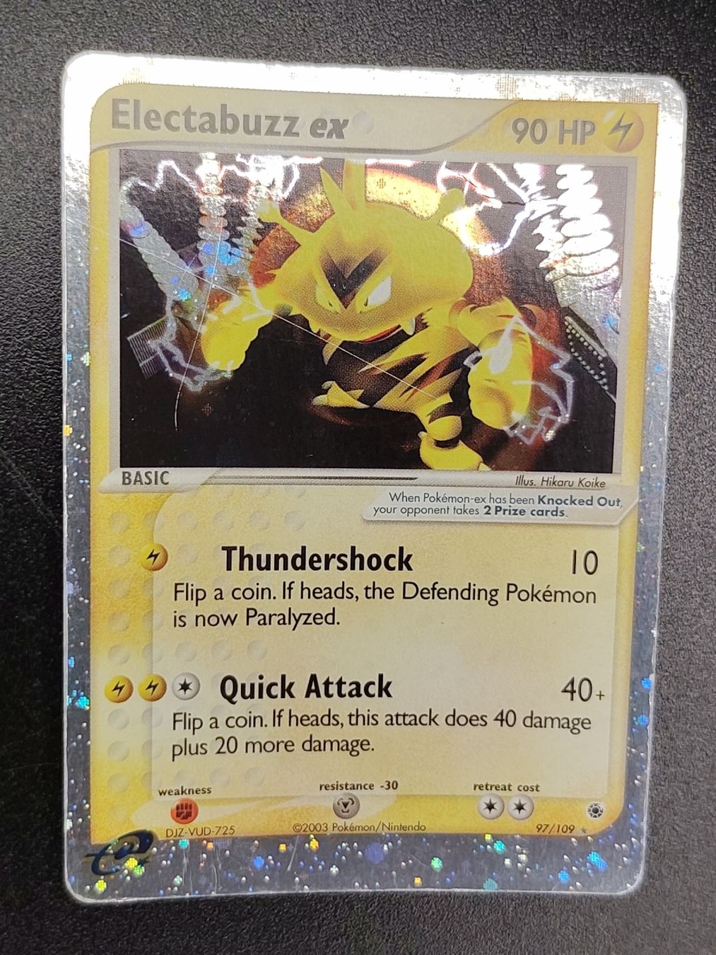Pokémon Carte collezionabili: Pokémon Karte Electabuzz ex Holo 97/109 Ruby & Saphire Set – Usato da Obergerlafingen venduto da kingslayer4