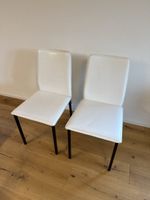 Esszimmerstühle in Leder weiss 2 Stk. guter Zustand