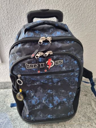 Breakout Schulrucksack Trolley / Rollrucksack Blau Schwarz
