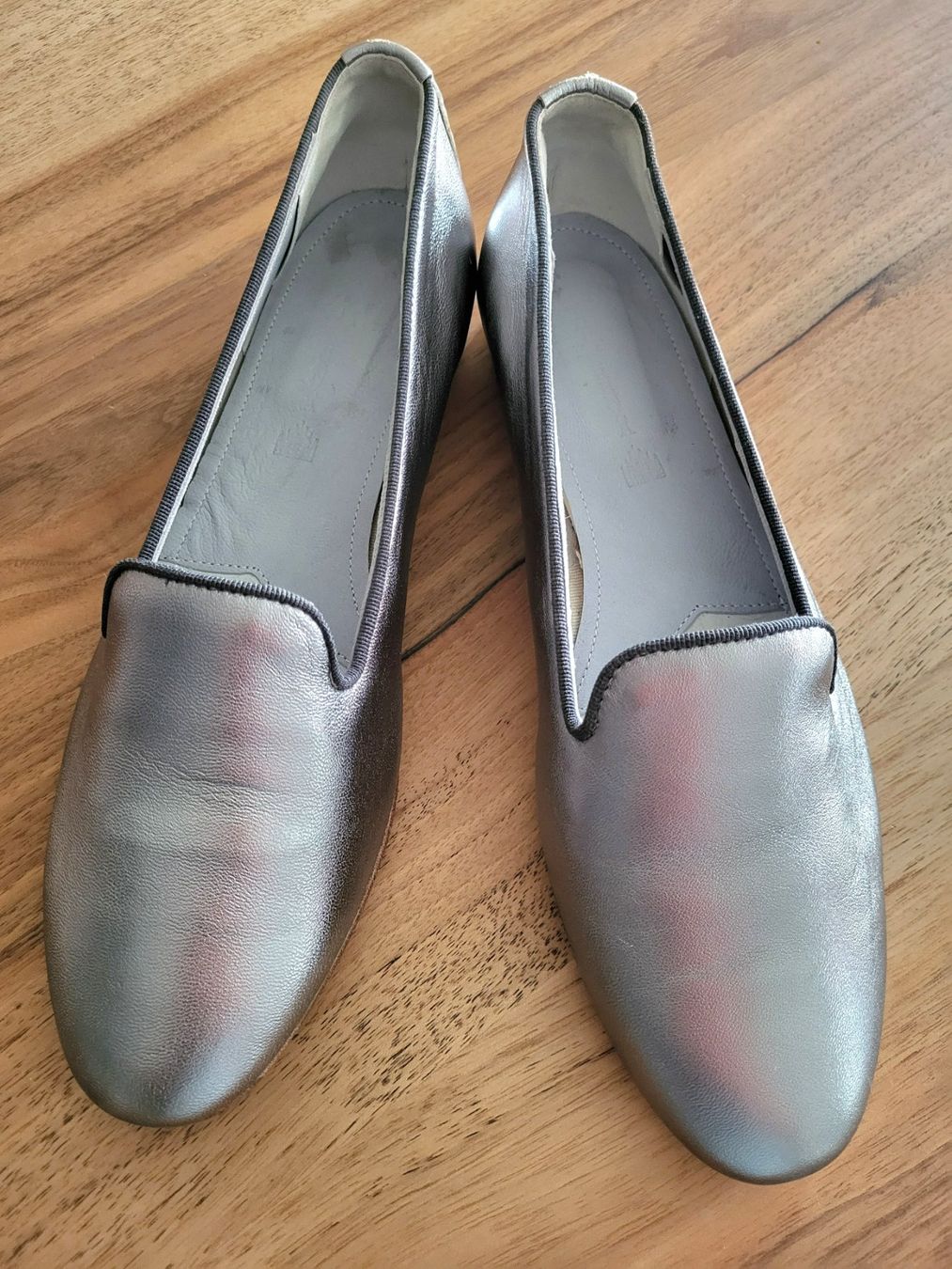 Damenschuhe: Lederballerina silber – Gebraucht aus Bolligen von mo.strubelimutz.63